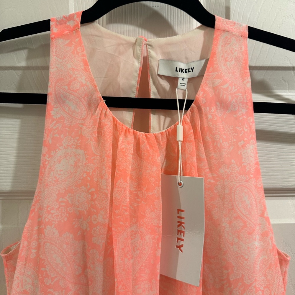 NWT Likely Bayard Pink Paisley Print Dress - Picture 3 of 5